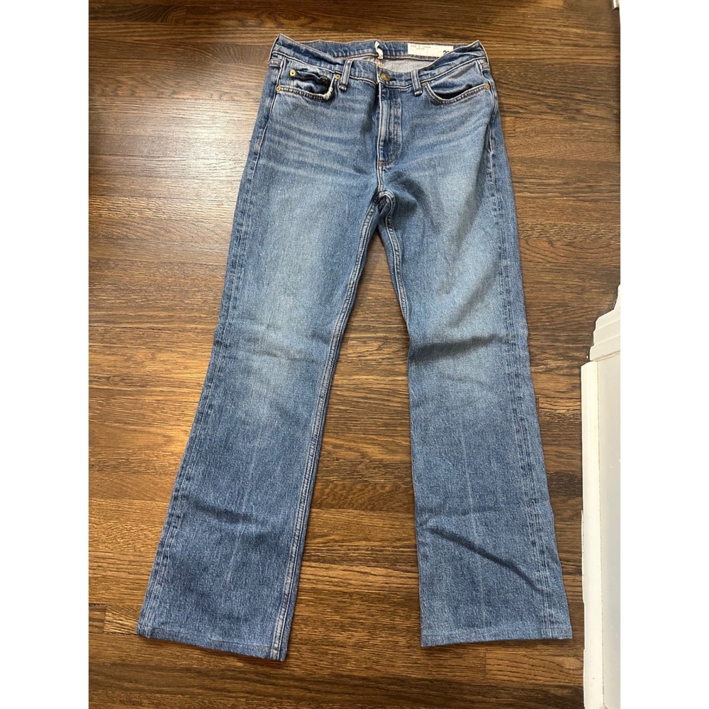 Rag & Bone Peyton Mid-Rise Bootcut Jeans Huntley Blue WDD22H2928B7HH Size 28